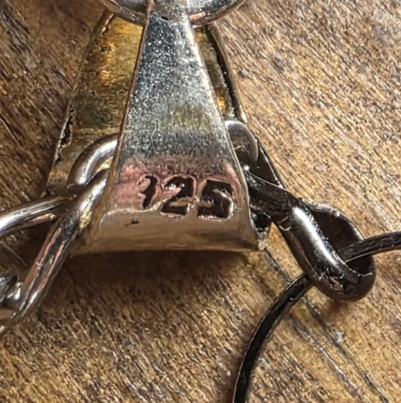 Hand Crafted Black and Silver Brooch - Picture 3 of 3